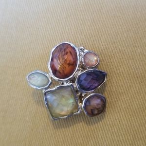 Multicolored Stone Stretch Ring